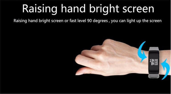New Fitness Tracker Wristband Heart Rate Monitor Smart Band with Blood Pressure Pedometer.