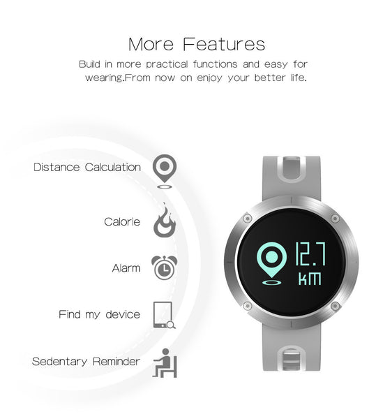 New Bluetooth Heart Rate Smart Wristband with Blood Pressure Monitor Fitness Tracker.
