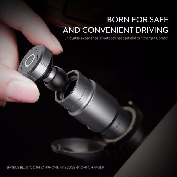 New Portable Wireless Bluetooth Speakerphone Earphone with Car Charger 2 in 1 Headset