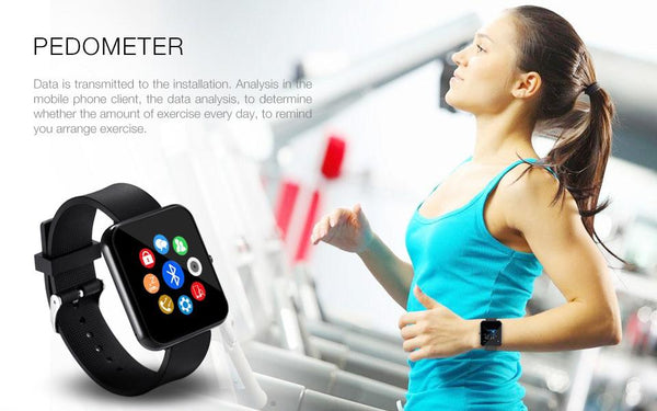 New Bluetooth Smart Watch with Leather & Silicone Band for IOS Android Smartphone
