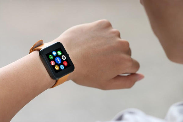 New Bluetooth Smart Watch with Leather & Silicone Band for IOS Android Smartphone