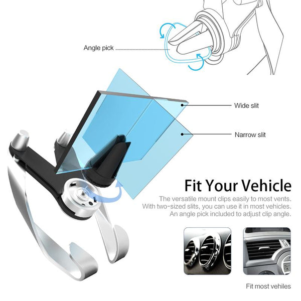 New Universal Compatibility Mobile Car Phone Holder Air Vent Mount Mobile Phone Stand Holder for iPhone Samsung Xiaomi HTC GPS