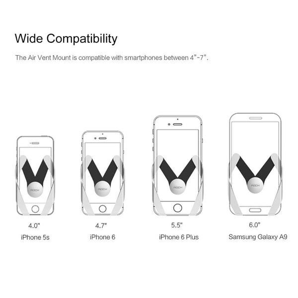 New Universal Compatibility Mobile Car Phone Holder Air Vent Mount Mobile Phone Stand Holder for iPhone Samsung Xiaomi HTC GPS