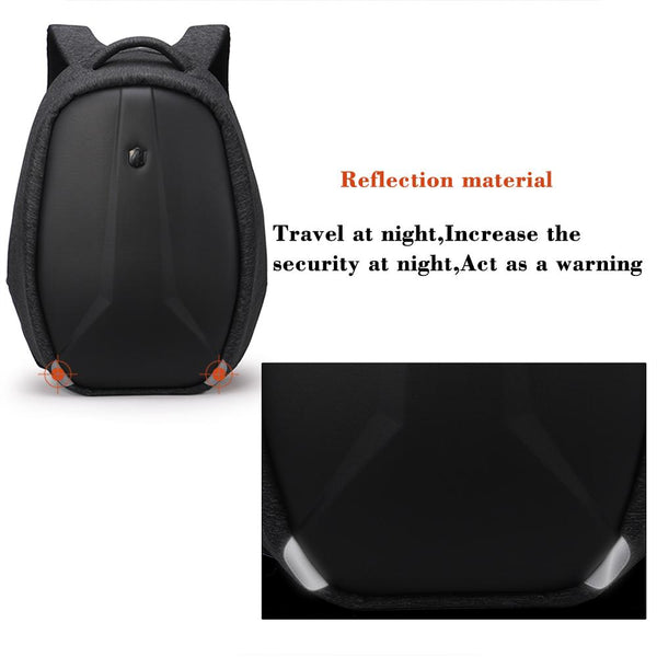 New Anti-Theft Water-Resistant Large Capacity Backpack with Reflective Tap & Battery Slot for USB Charging
