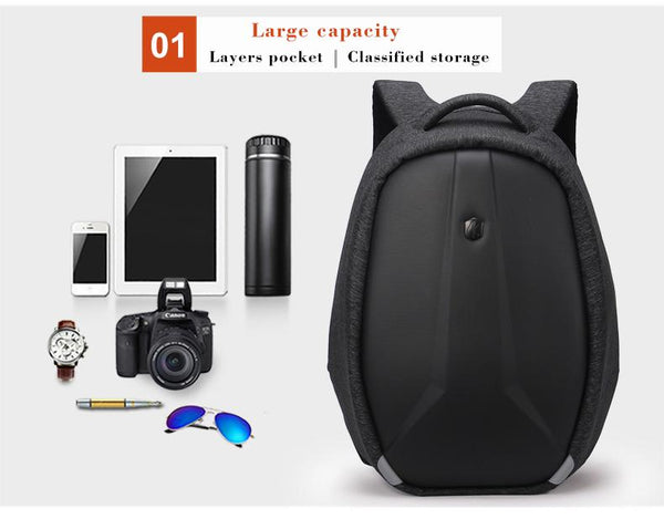 New Anti-Theft Water-Resistant Large Capacity Backpack with Reflective Tap & Battery Slot for USB Charging
