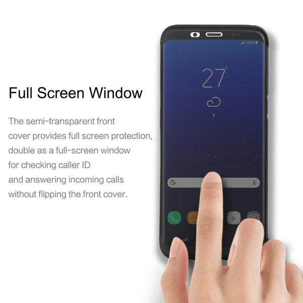 New Transparent Full Window Invisible Flip Case for Samsung Galaxy S8 / S8 Plus