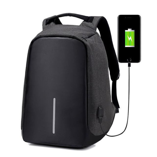 New Soft Handle Anti-Theft Leisure Travel Indoor & Outdoor Laptop Backpack with Battery Slot for USB Charging
