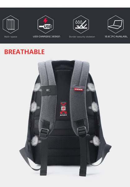New Multifunction Anti-Theft USB Charging 15.6 Inch Laptop Backpack Nylon Bagpack