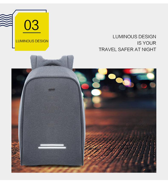 New Multifunction Anti-Theft USB Charging 15.6 Inch Laptop Backpack Nylon Bagpack