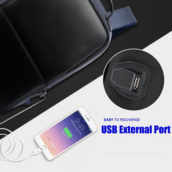 New USB External Charge Computer Bag Shoulders Anti-theft Backpack 15 inch Waterproof Laptop Backpack for Men