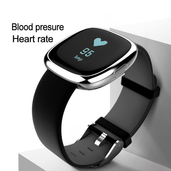 Classic Smart Band Blood Pressure Heart Rate Monitor Smart Bracelet with Pedometer Sleep Fitness Tracker for Android IOS Smartphone.
