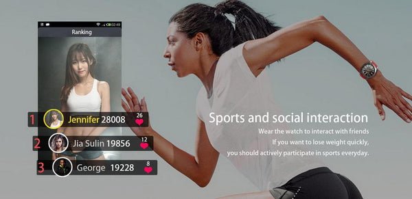 New Intelligent Sports Smartwatch with Call Message Reminder Heart Rate Monitor for Android IOS