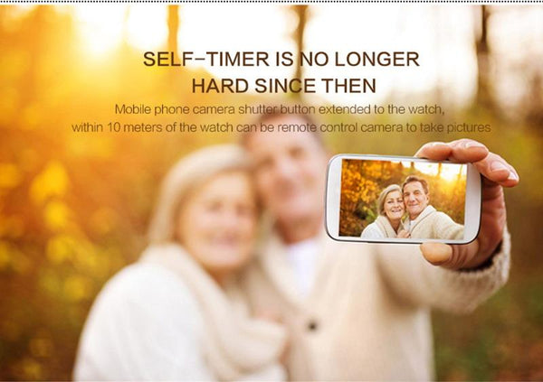New Smart Sports Bluetooth Water-Resistant Watch with Call Notification Remote Control Alarm Clock