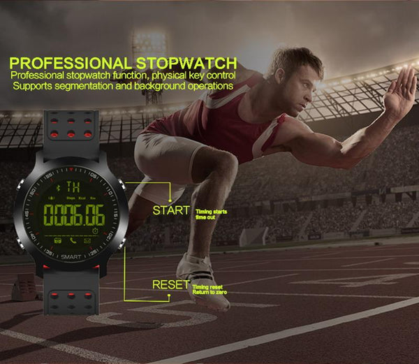 New Smart Sports Bluetooth Water-Resistant Watch with Call Notification Remote Control Alarm Clock