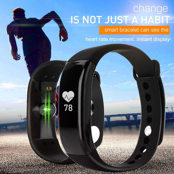 New Time Owner Smart Heart Rate Monitor Fitness Bluetooth Tracker Smart Bracelet Activity Tracker for iOS Android Smart Wristband.