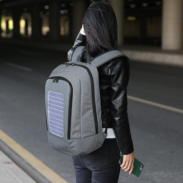 New 15 Inch Laptop Business Water-Resistant Knapsack Anti-Theft Solar Panel Backpack Bag for Men and Women's Travel