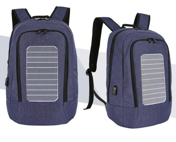New 15 Inch Laptop Business Water-Resistant Knapsack Anti-Theft Solar Panel Backpack Bag for Men and Women's Travel