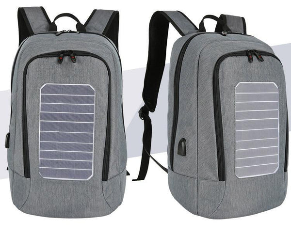 New 15 Inch Laptop Business Water-Resistant Knapsack Anti-Theft Solar Panel Backpack Bag for Men and Women's Travel