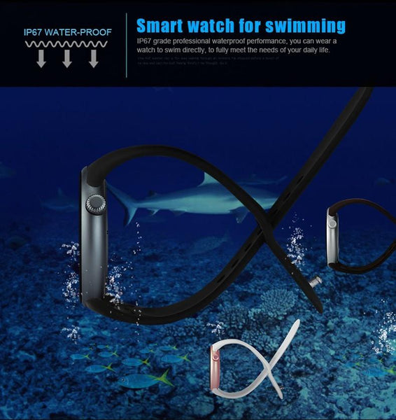 New Professional Waterproof Swimming Bluetooth Smartwatch with Gesture Control Heart Rate Monitor for IOS Android