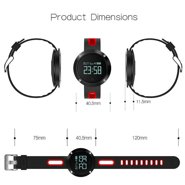 New Bluetooth Heart Rate Smart Wristband with Blood Pressure Monitor Fitness Tracker.
