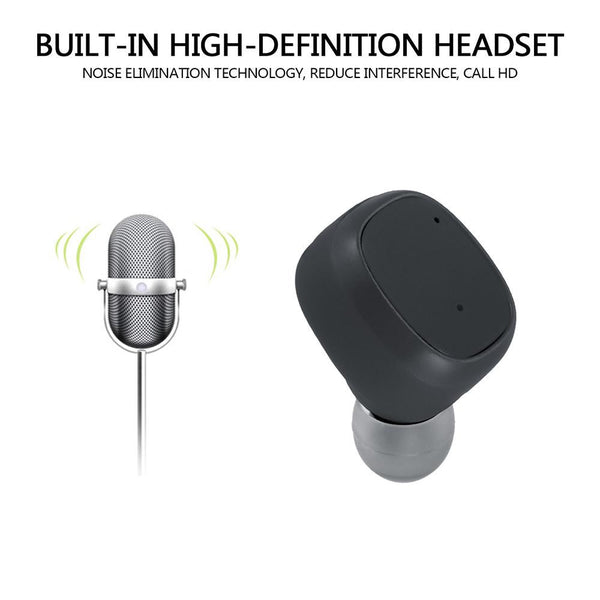 True Wireless Earbuds Mini Stereo Headset with Mic Handsfree Bluetooth 4.2 Earphone Charger Box for iPhone and Andoid