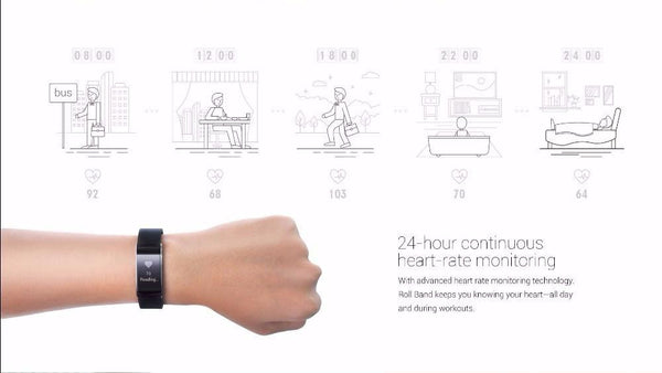 Waterproof Smart Band Heart Rate Monitor Smart Wristband Bracelet - Android Fitness Tracker