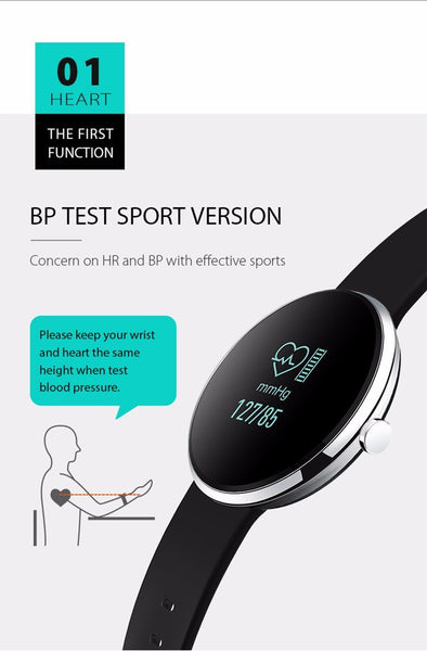 New Blood Pressure Round Bluetooth Fitness Wrist Watch  with Sleep Blood Pressure and Heart Rate Tracker.