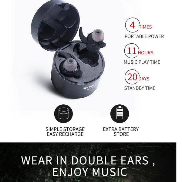 New Mini Wireless Bluetooth Earphones Sport Wireless Bluetooth Earbuds with Microphone and Charge Case