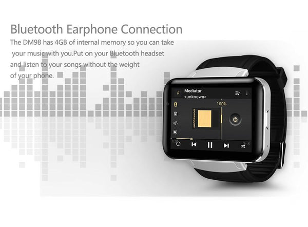 New Enhanced Screen Bluetooth Smart Watch Android OS Camera with Touch Screen GPS Dual Core 1.2GHz