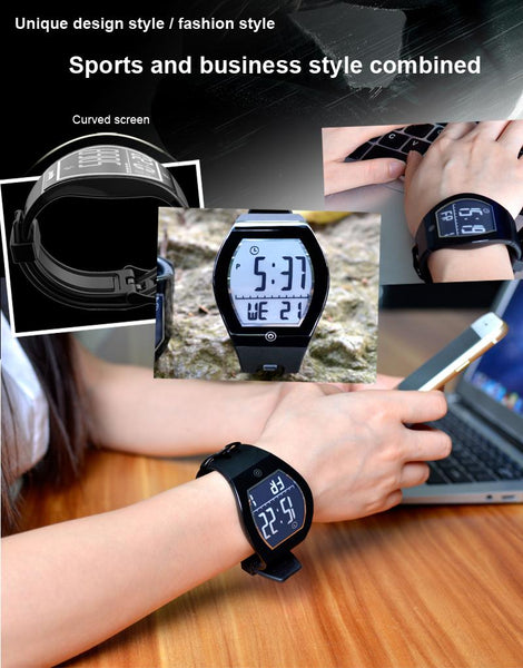 New Intelligent Curved Touch Screen Smart Watch with Wireless Charging Sport Fitness Tracker Smartwatch