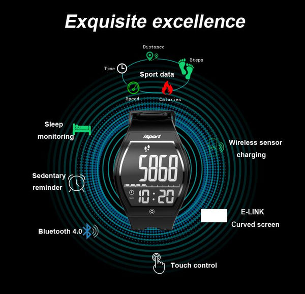New Intelligent Curved Touch Screen Smart Watch with Wireless Charging Sport Fitness Tracker Smartwatch