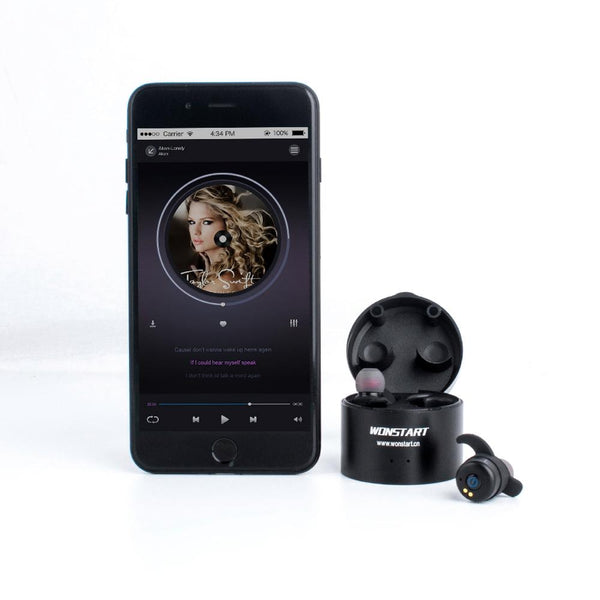 New Mini Wireless Bluetooth Earphones Sport Wireless Bluetooth Earbuds with Microphone and Charge Case