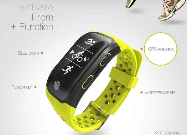 New Bluetooth GPS Smart Band IP68 Waterproof Smart Wristband Heart Rate Fitness Tracker Bracelet Pedometer
