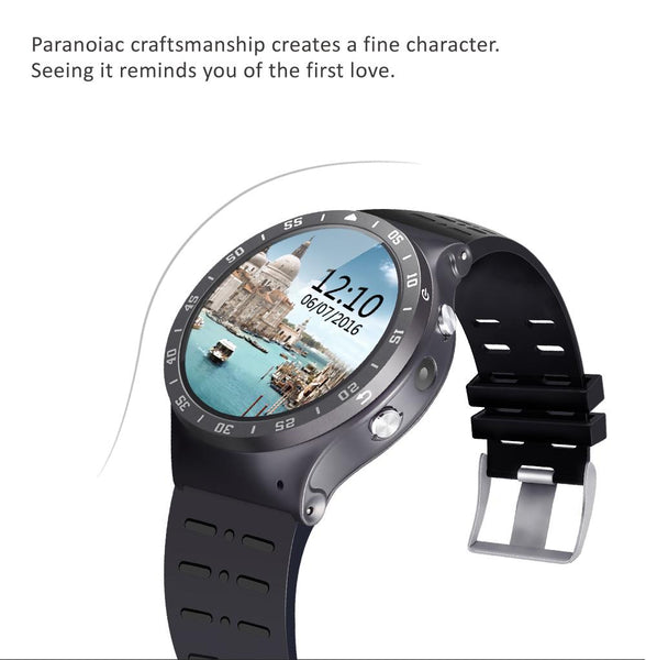 New Quad Core 1.0GHz 8GB ROM Smartwatch Wristwatch Phone Android 5.1 with Heart Rate WiFi Bluetooth