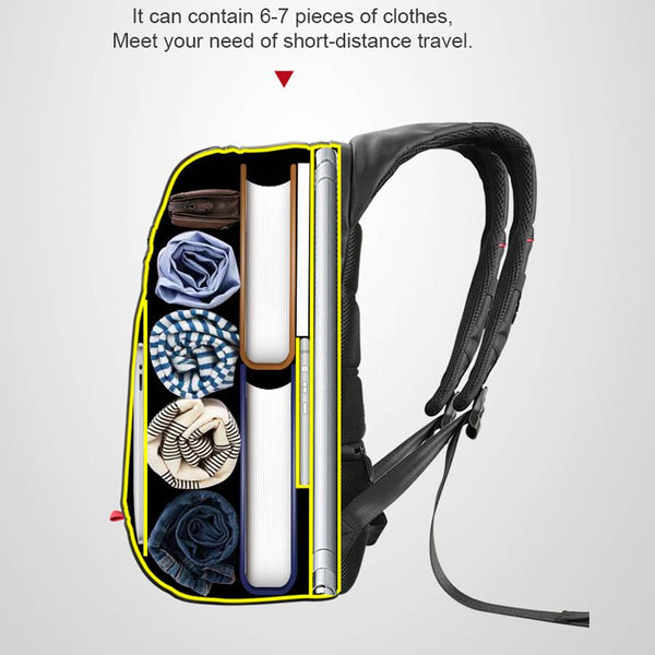 New External Solar Battery USB Charge Laptop Anti-Theft Water-Repellent Backpack Bag
