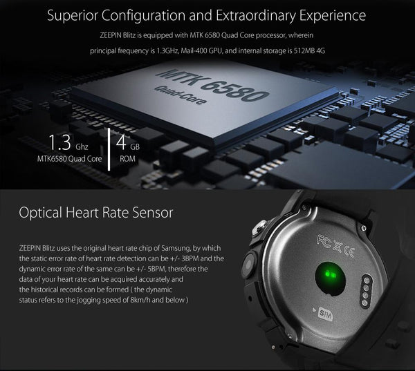 New Intelligent Sports Smart Watch Phone 3G Android 5.1 Camera Waterproof with Email GPS Heart Rate Monitor