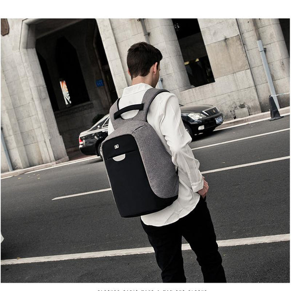 New Oxford Water-Resistant 15 Inch Laptop School Backpack Bag with Battery Slot for USB Charging
