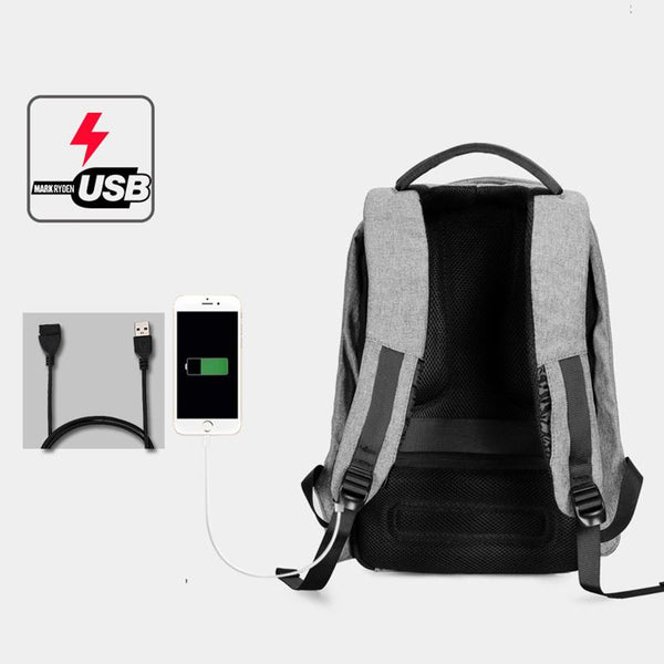 New Oxford Water-Resistant 15 Inch Laptop School Backpack Bag with Battery Slot for USB Charging