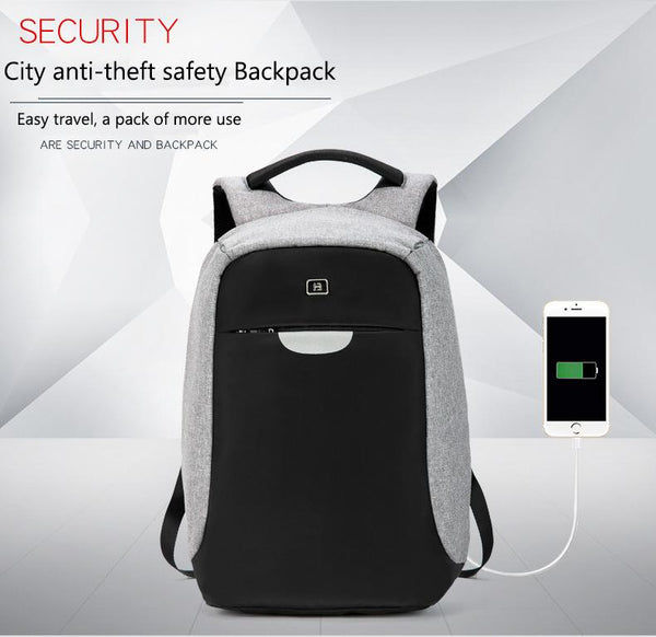 New Oxford Water-Resistant 15 Inch Laptop School Backpack Bag with Battery Slot for USB Charging