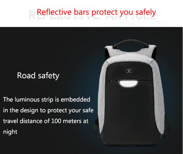 New Oxford Water-Resistant 15 Inch Laptop School Backpack Bag with Battery Slot for USB Charging