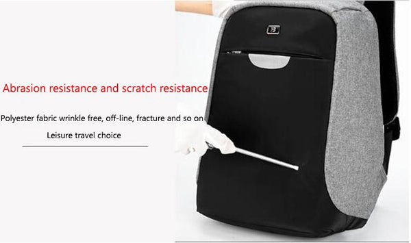 New Oxford Water-Resistant 15 Inch Laptop School Backpack Bag with Battery Slot for USB Charging