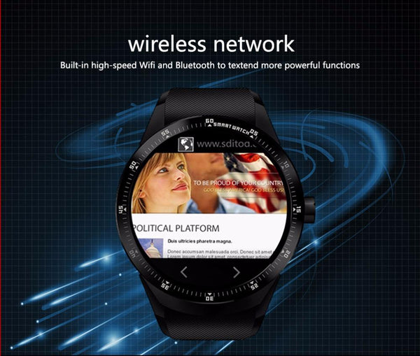 New Business 3G Android Smart Watch with WIFI GPS Bluethooth Sim Card Support Heart Rate Monitor