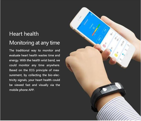 New Heart Rate Blood Pressure Smart Bracelet Activity Tracker for iPhone Android Sleep Pedometer
