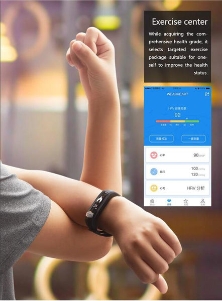New Heart Rate Blood Pressure Smart Bracelet Activity Tracker for iPhone Android Sleep Pedometer