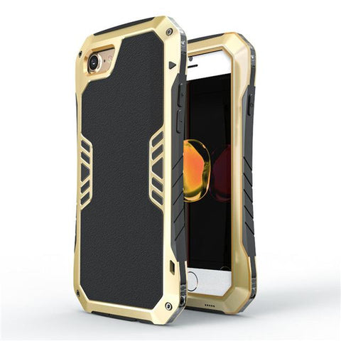 New Luxury Cavalier Aluminum Armour Metal Cases with Anti-Knock Back Cover for iPhone 7 / 7 Plus