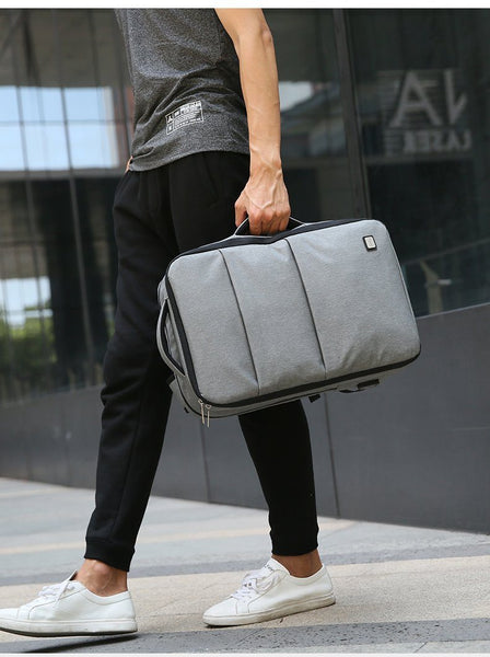 New Hybrid Huge Capacity Water-Resistant USB Design 15 Inch Laptop Backpack Short Trip Travel Bag