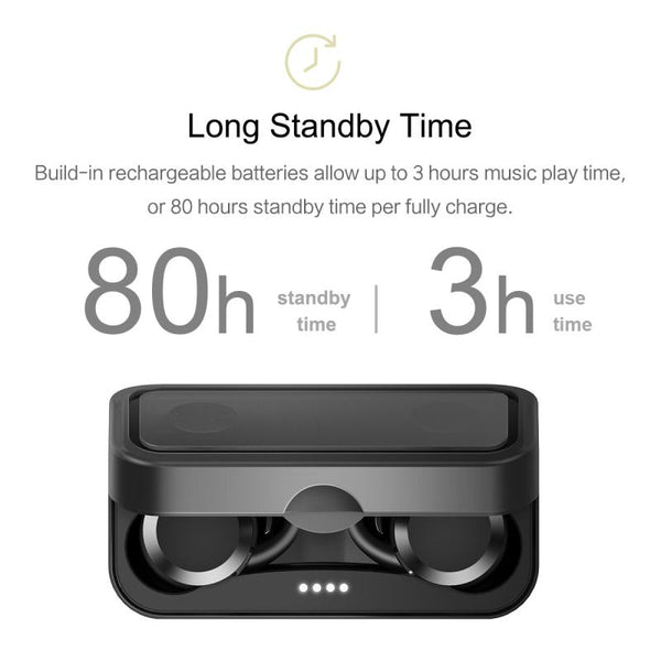 New Bluetooth Earphone TWS True Wireless Earbuds Bluetooth Stereo Earphones with Portable Charger Box