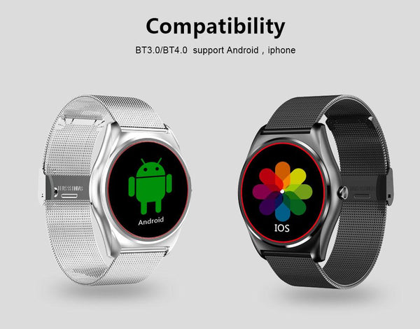 New Intelligent Touch Screen Bluetooth Smart Watch with Heart Rate Monitor & Call Reminder for IOS Android