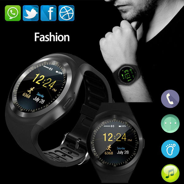 New Simplistic Round Business Smart Watch Support Nano SIM &TF Card with Whatsapp & Facebook for IOS Android