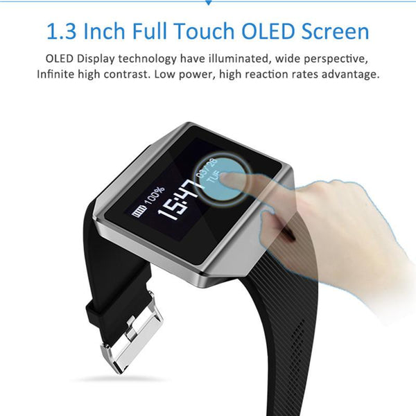 New Luxury Intelligent Heart Rate Blood Pressure Smart Watch Bracelet with Pedometer Call Reminder